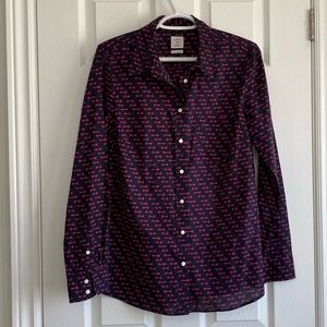 Gap fitted boyfriend button down shirt